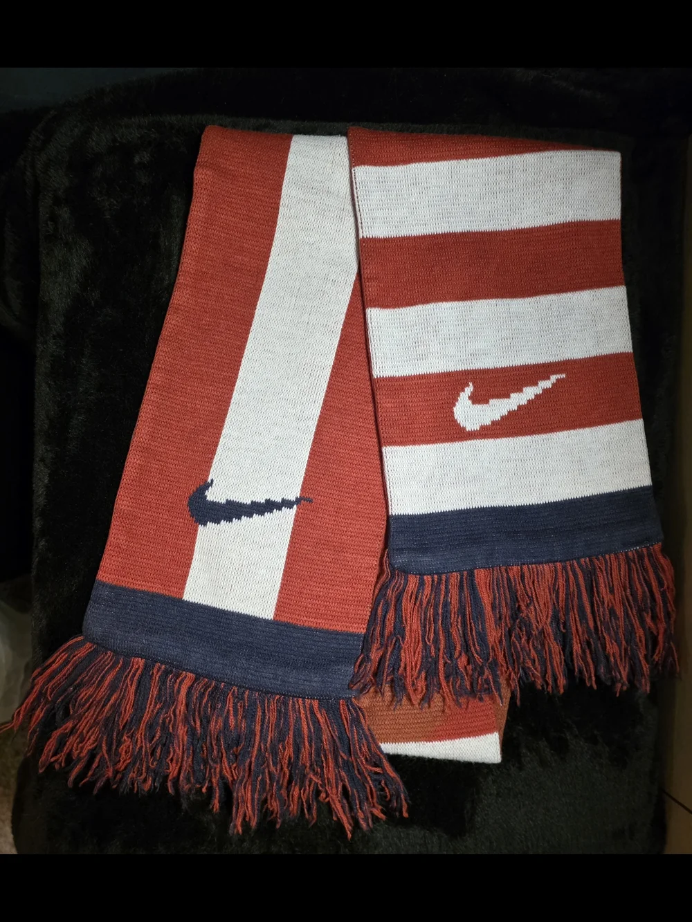 USA Soccer Scarf with Nike Logo - Red, White, Navy FIFA 55